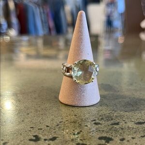 Beautiful Sterling Ring with Brilliant Citrine Stone